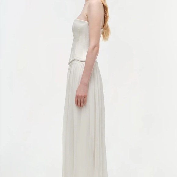 NWT SIMKHAI Adalys Bustier Midi Dress in Ivory - Picture 5 of 12